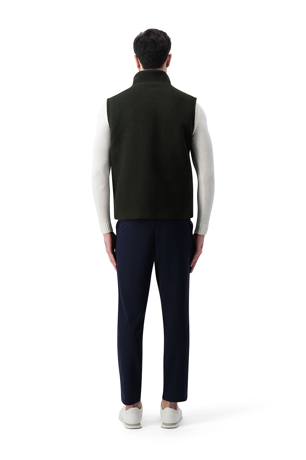 Sereno wool vest fog olive