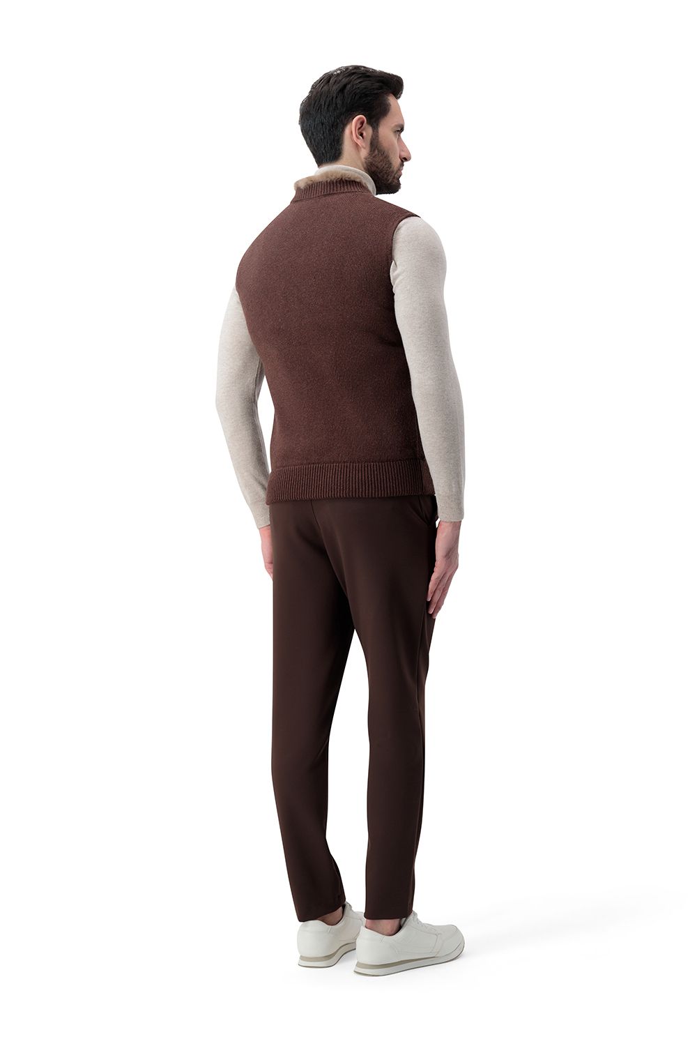 Suhail knit vest tobacco