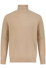 Rib turtle neck merino wool sweater biscottio