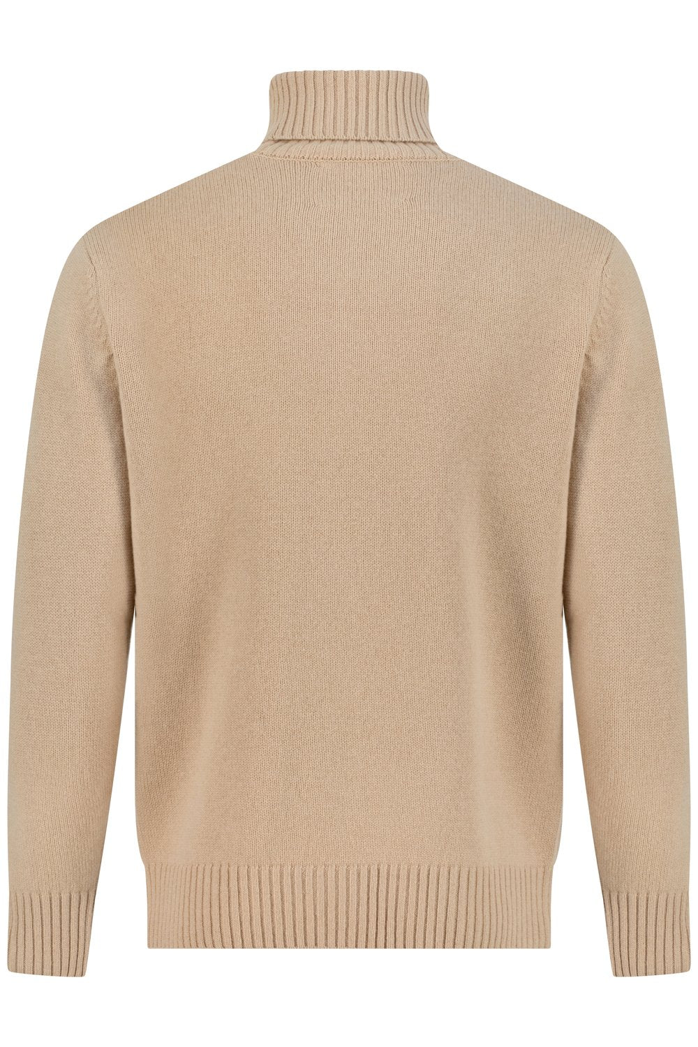Rib turtle neck merino wool sweater biscottio