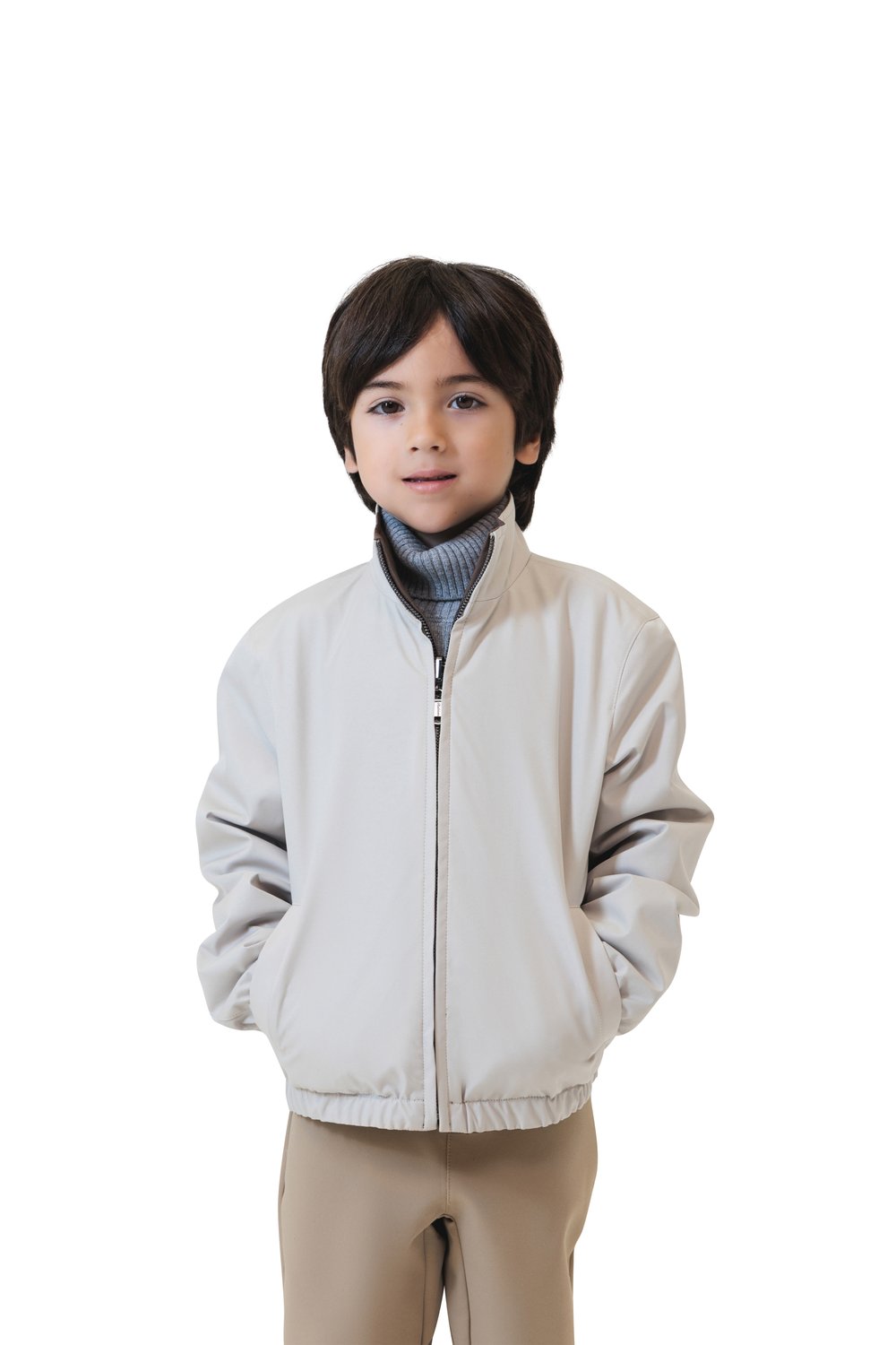Kid's regent reversible bomber caffè taupe