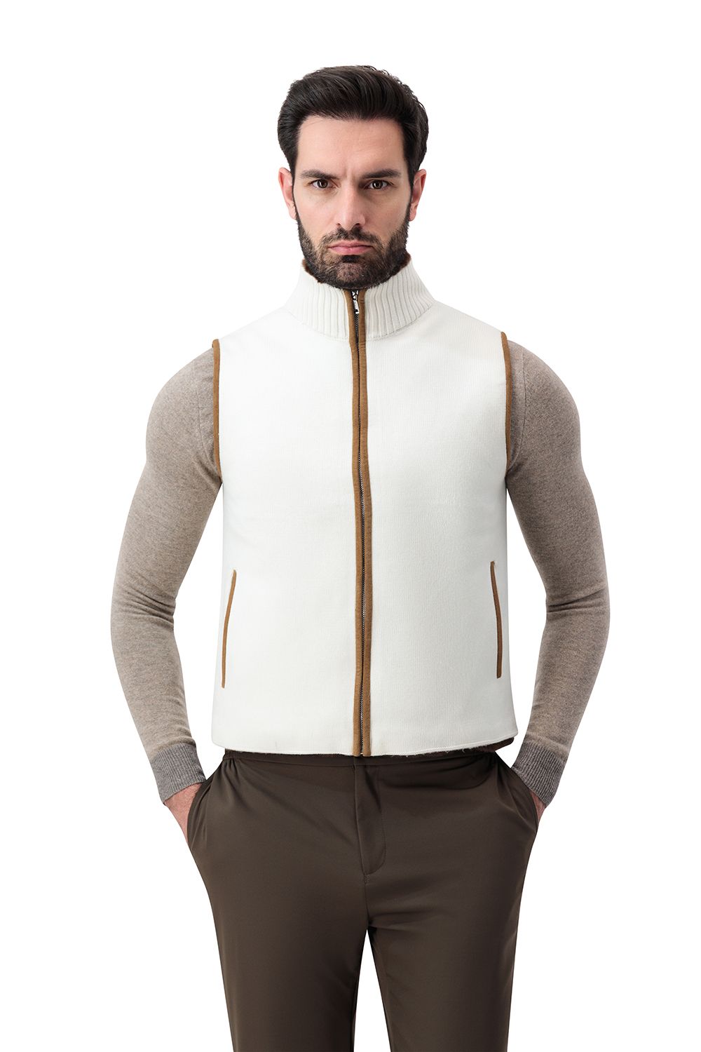 Barzan vest classic ivory