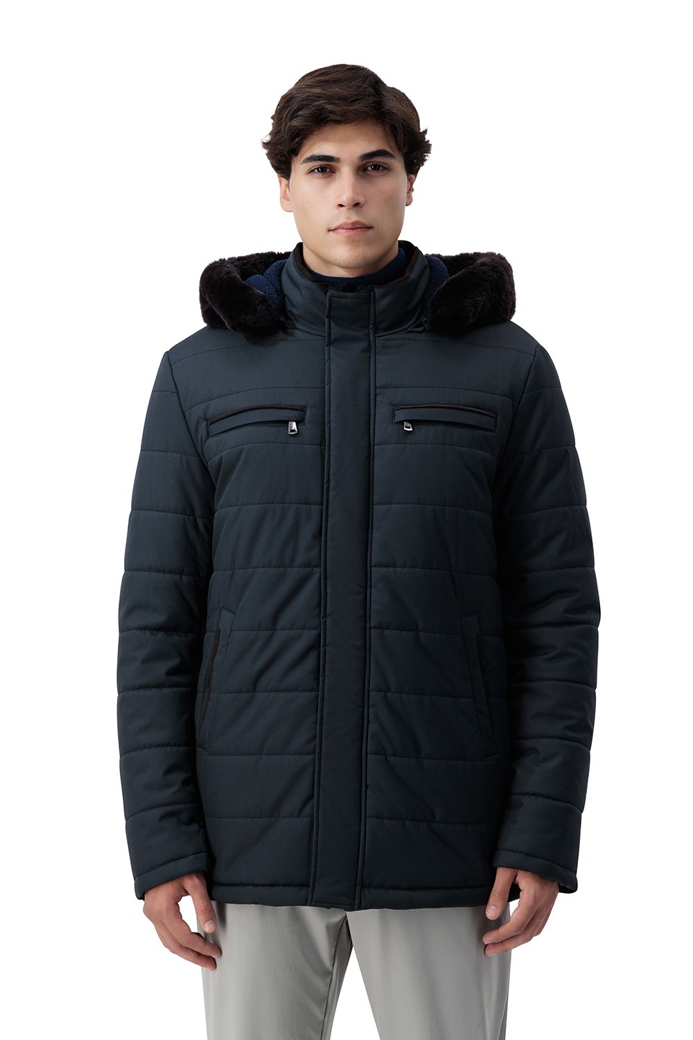 Heritage rain coat indigo night