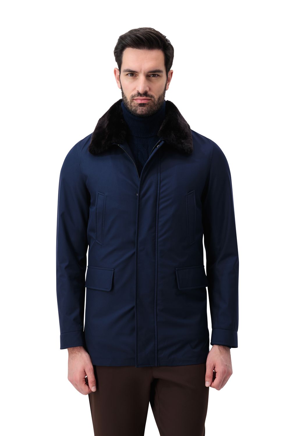 Heritage storm coat midnight azure