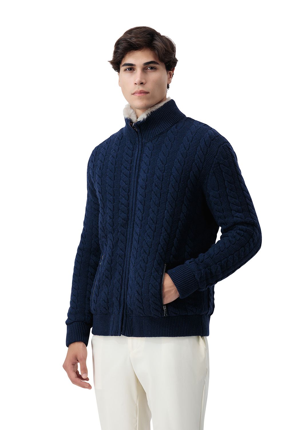 Highland cable kint indigo night