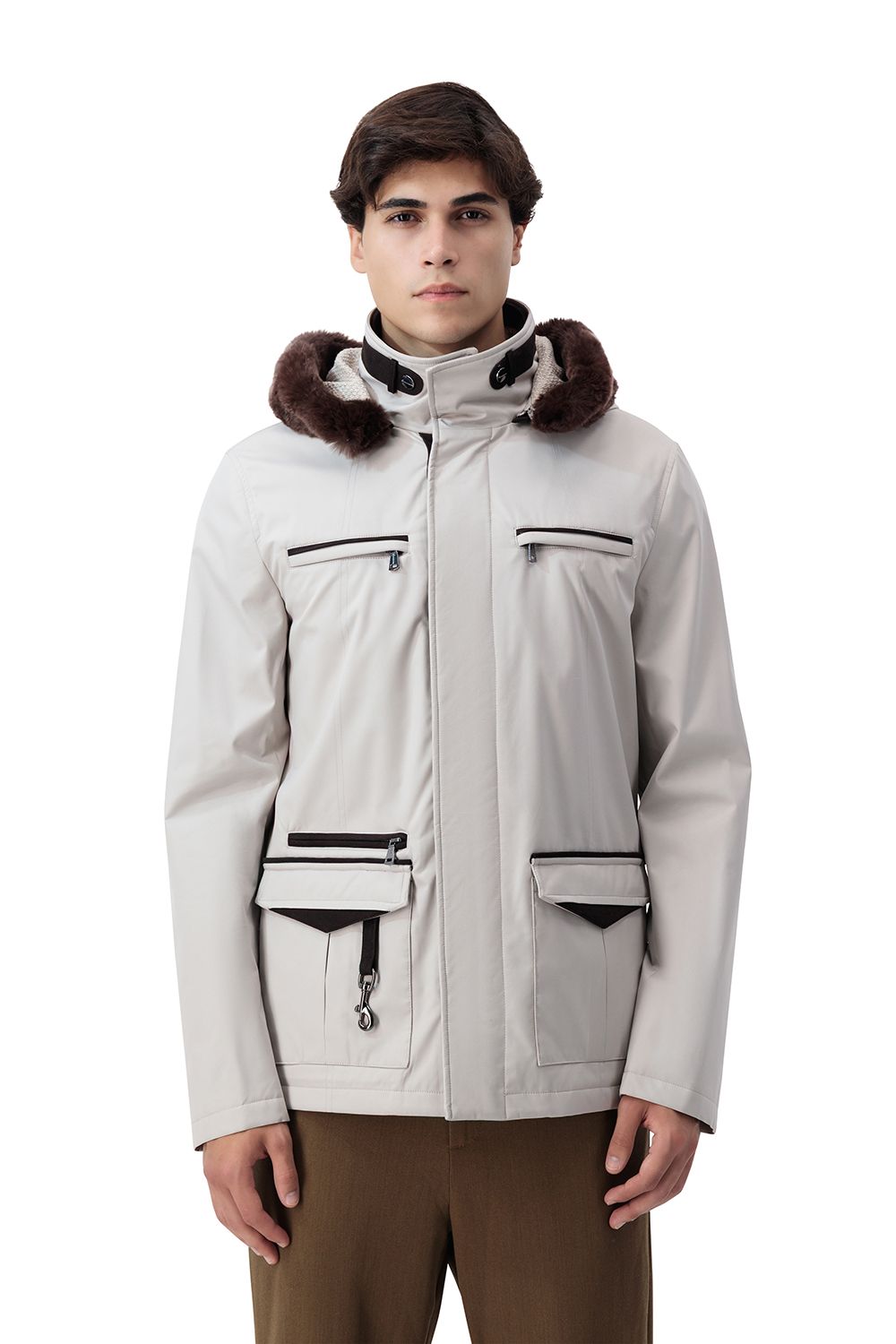Highland estate coat mist grey