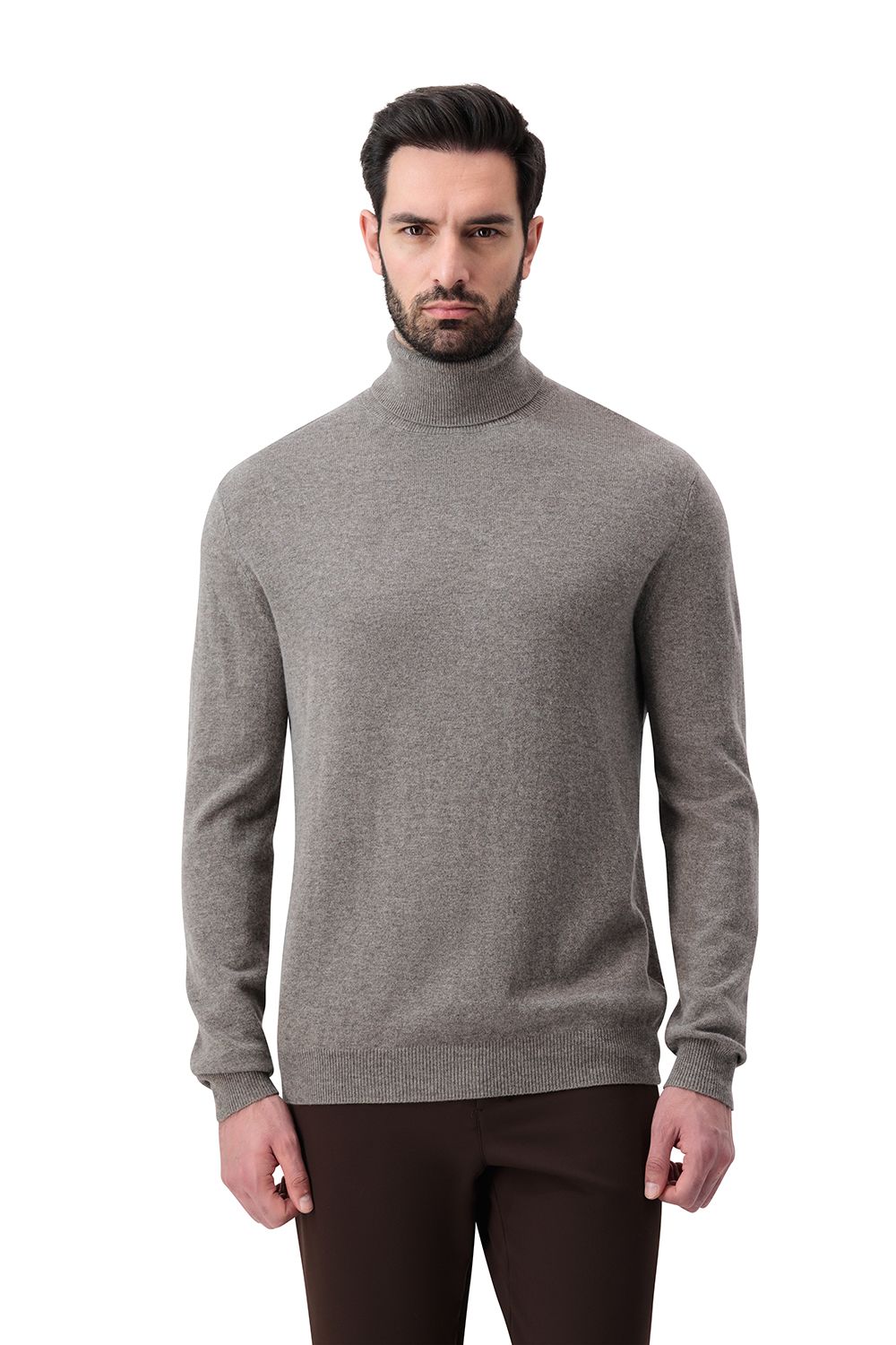 Turtle neck merino wool sweater vapor