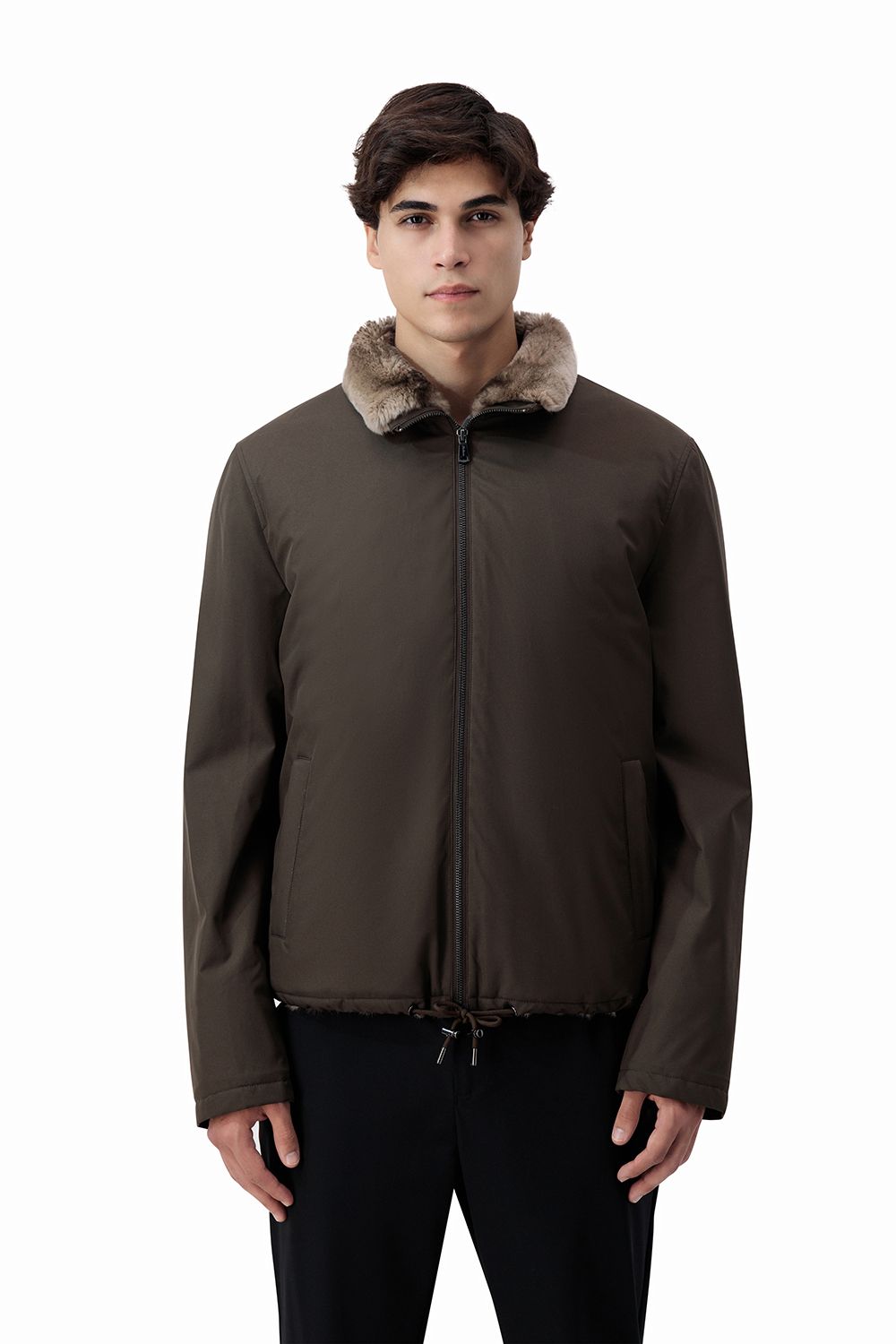 Regent fur bomber terra bruna