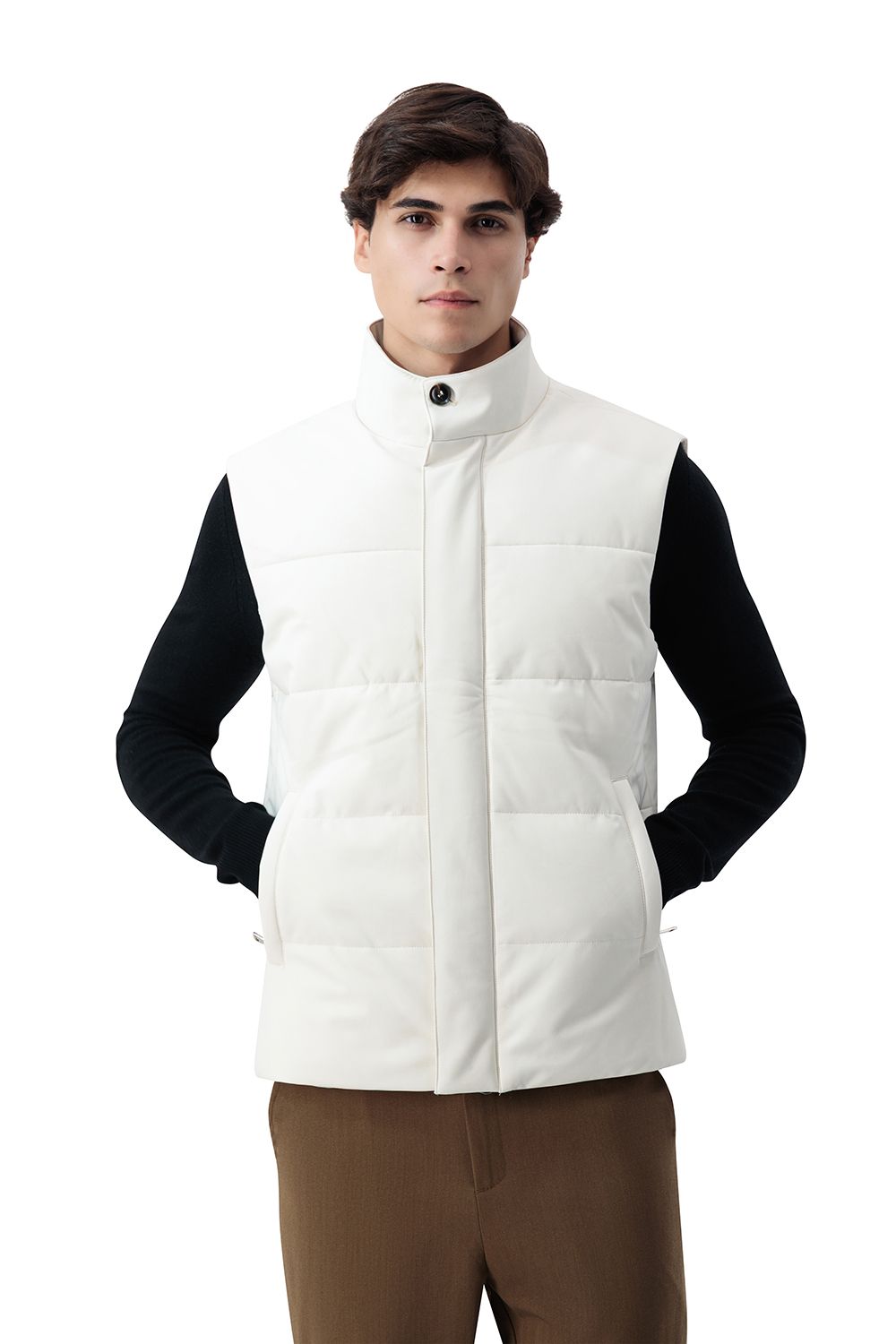 Savoia down vest classic ivory