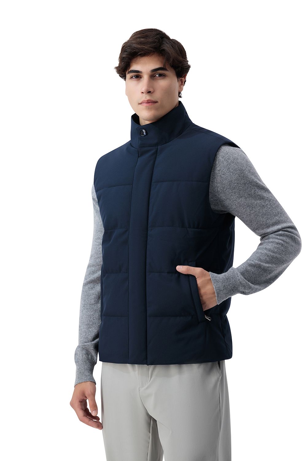 Savoia down vest indigo night