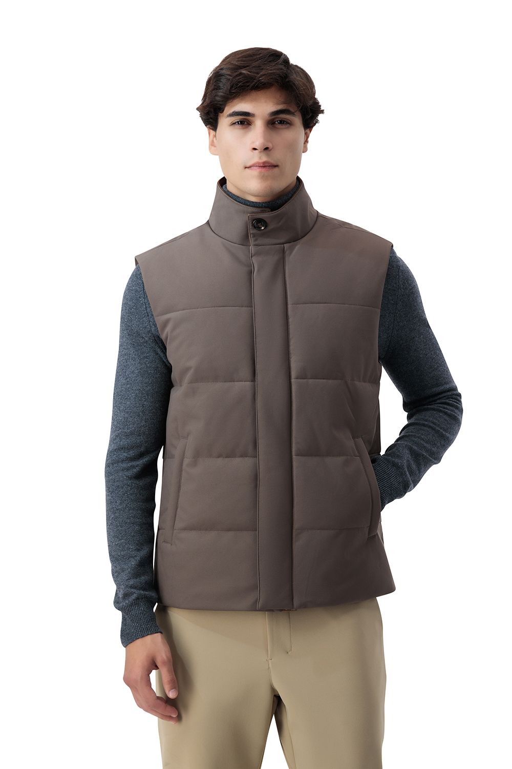 Savoia down vest mocha umber