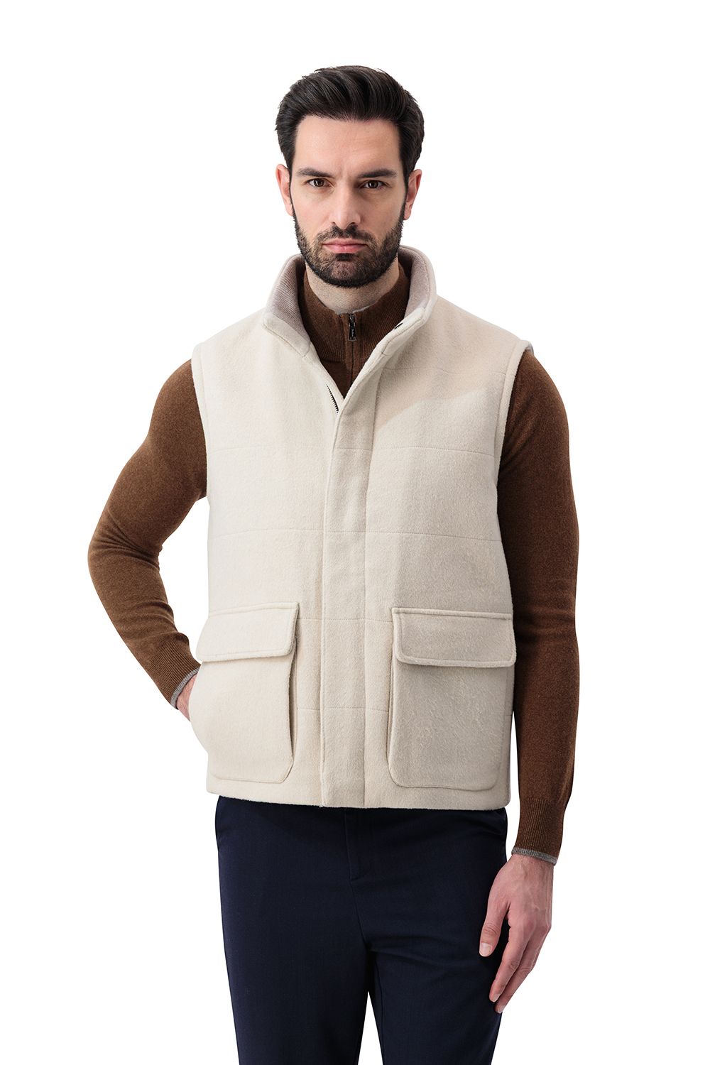 Sereno wool vest matte beige