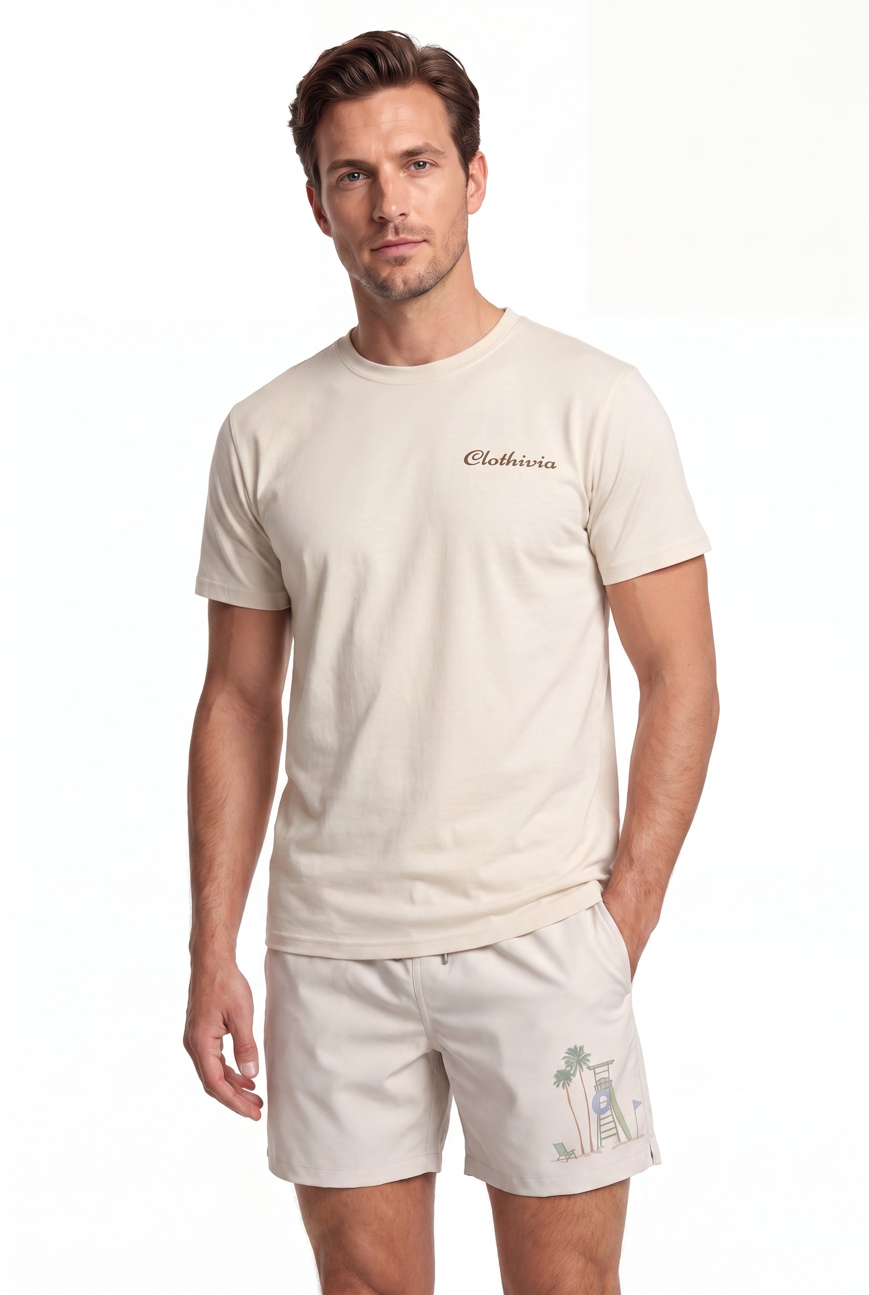 Swimming shorts-Bondi × T-shirt-Surf Society T-Shirt — Combo Look