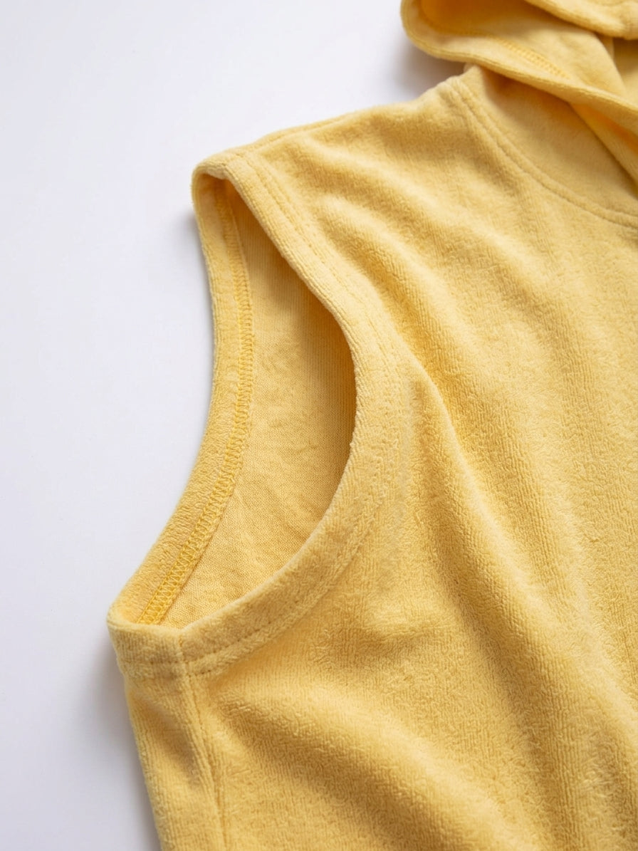 Towel hoodie yellow