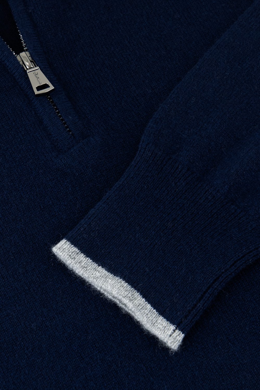 Cashmere half zip sweater cosmos
 slate