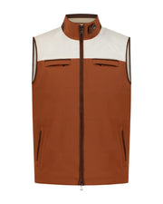 Contessa contrast vest terracotta