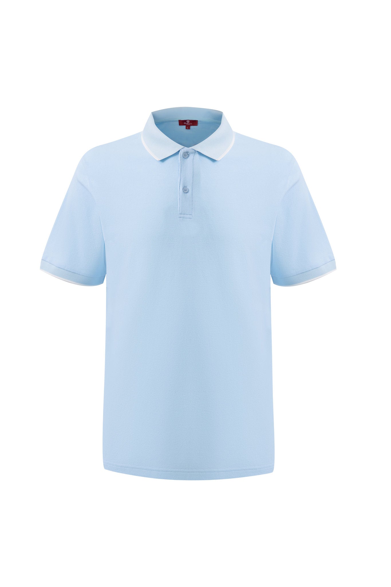 polo shirt -Baby-Blue × Chino Short-Beige — Combo Look