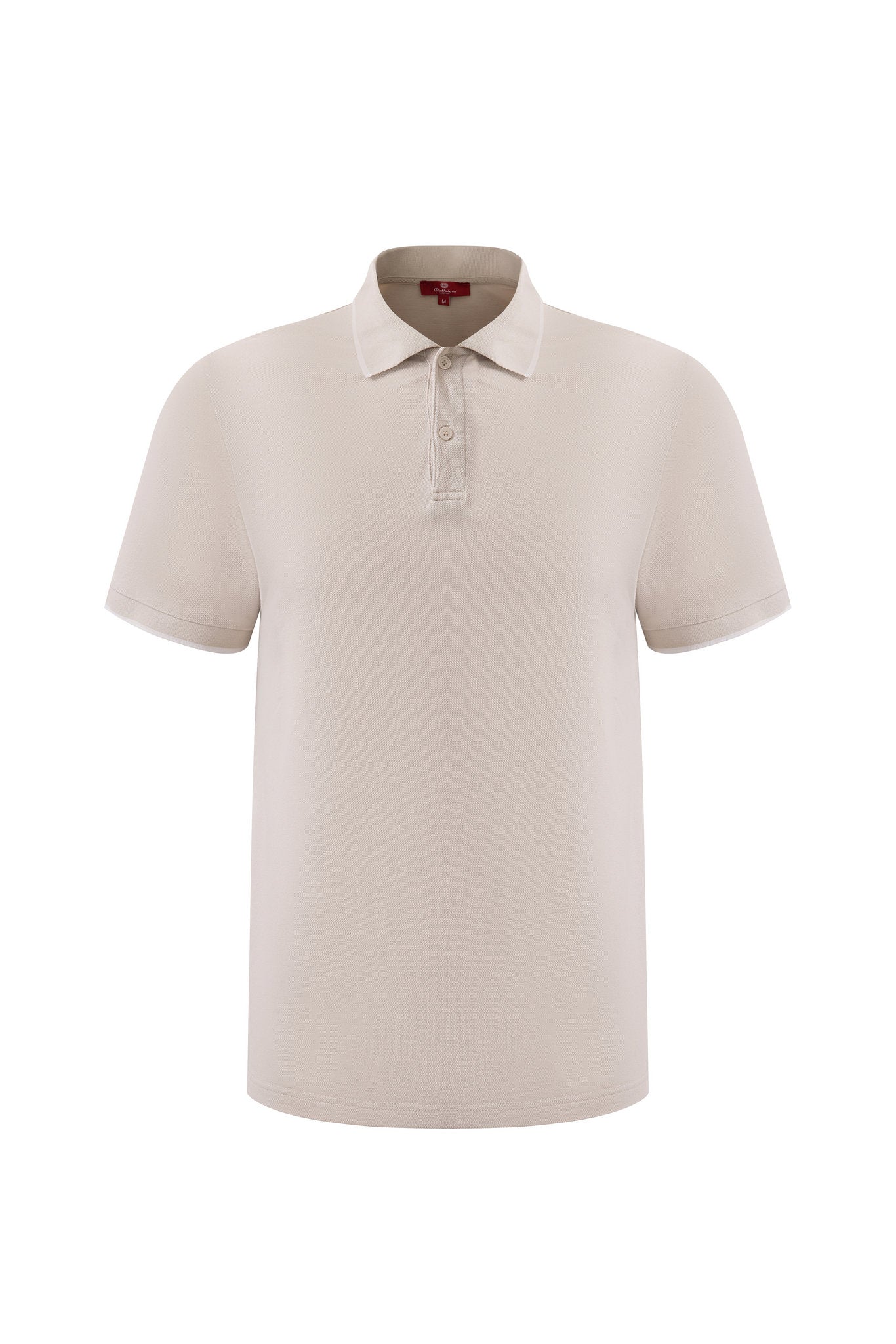 polo shirt -Beige × Chino Short-Light-Grey — Combo Look
