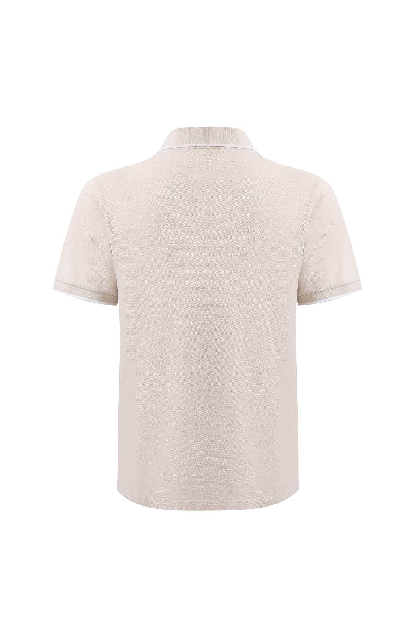 Tailored  trousers -Tan × polo shirt -Beige — Combo Look