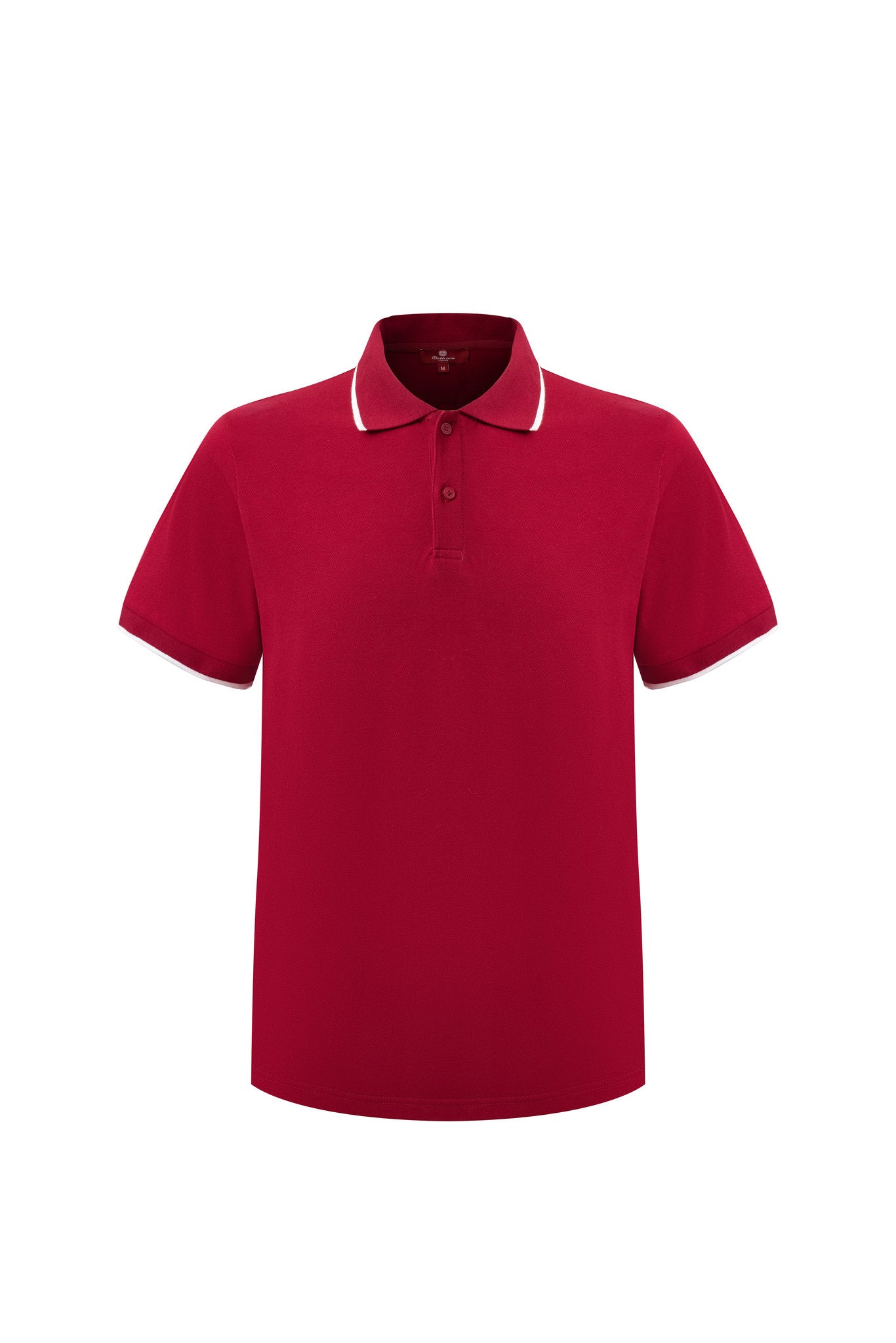 polo shirt -Burgundy × Chino Short-Light-Grey — Combo Look