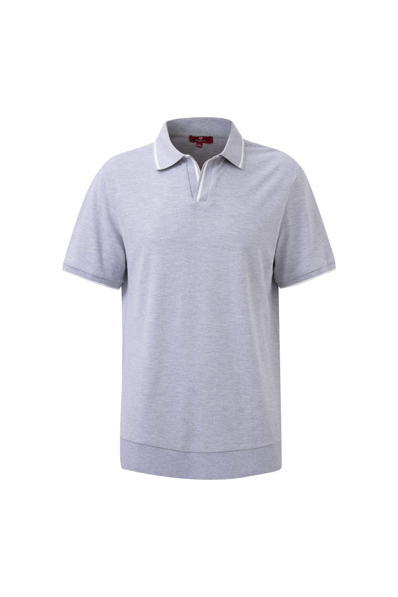 open collar -Light-Gray × Chino Short-Light-Grey — Combo Look