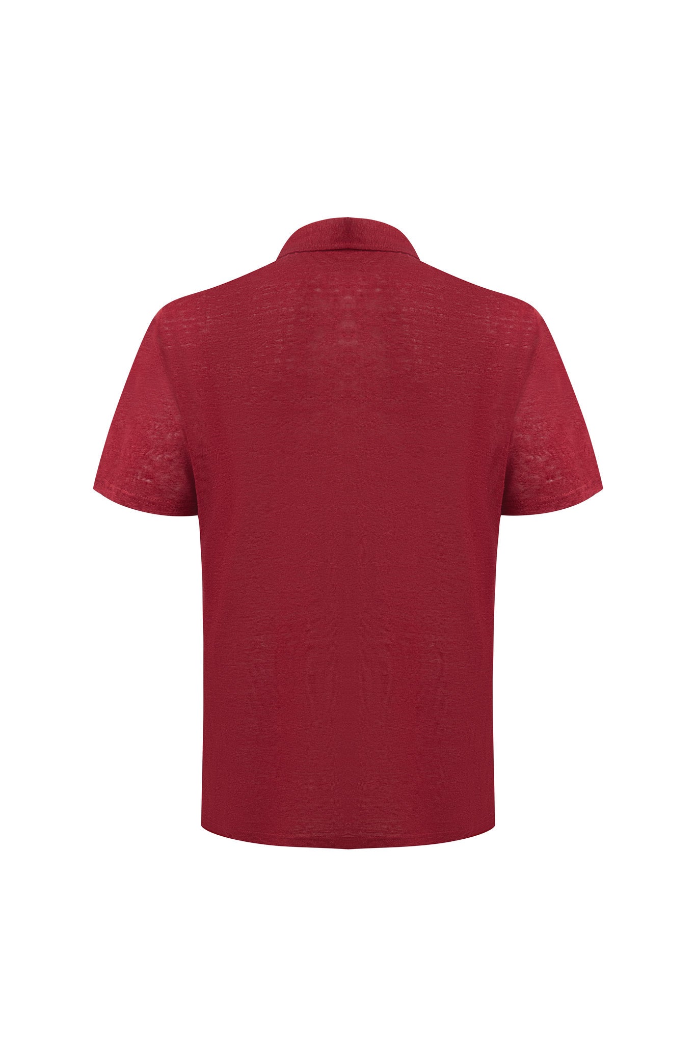 polo linen -Burgundy × Chino Short-Light-Grey — Combo Look