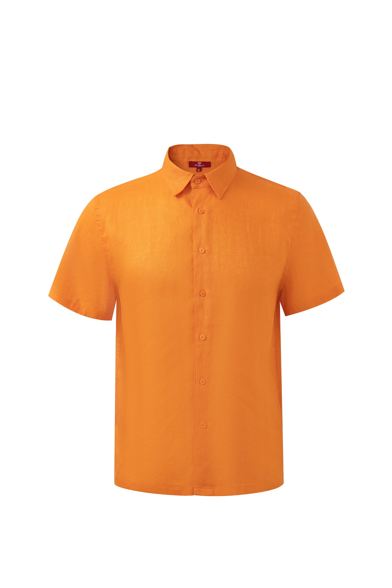 linen short sleeves -Orange × Linen Pants-Ivory — Combo Look