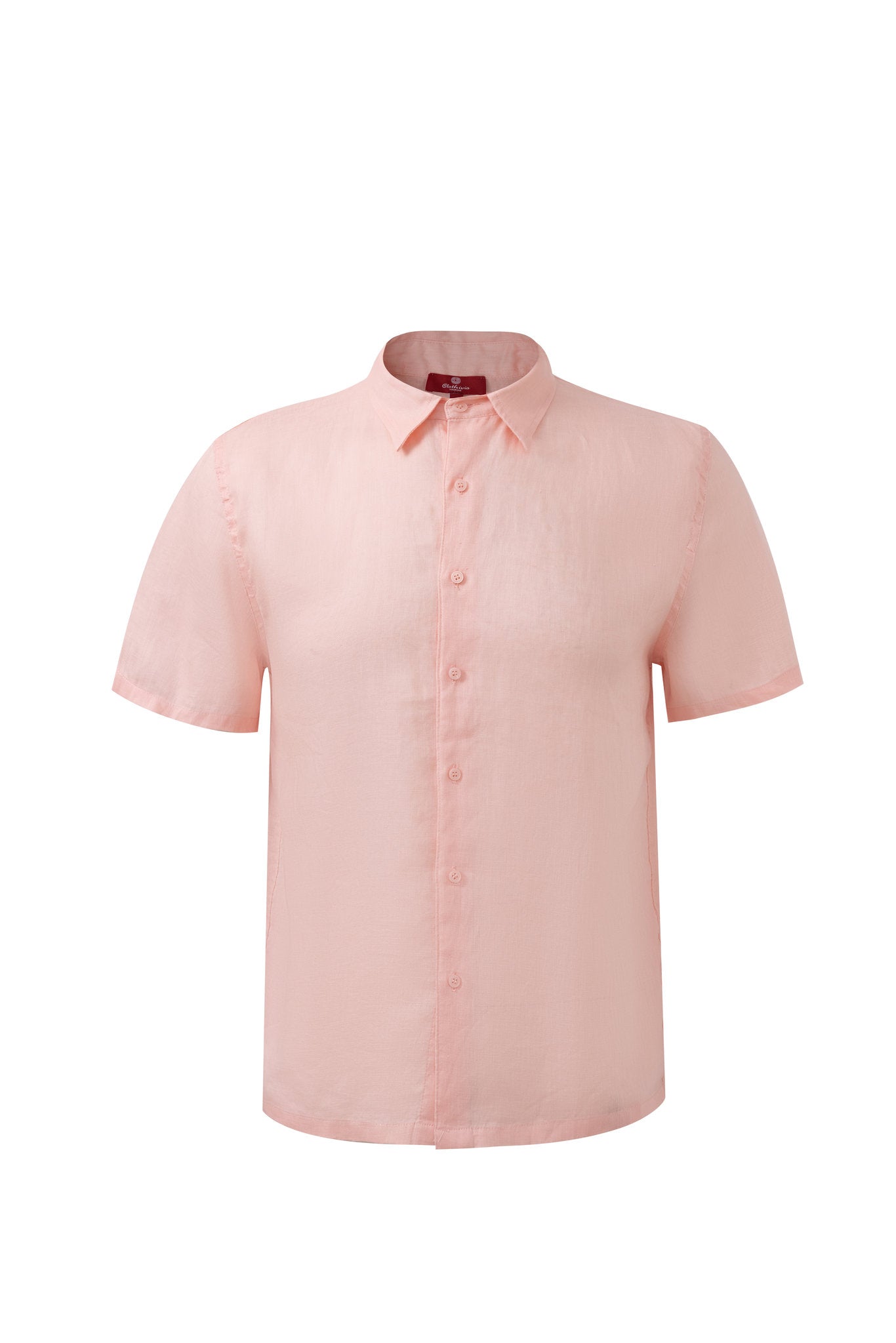 linen short sleeves -Pink × Linen Pants-Beige — Combo Look