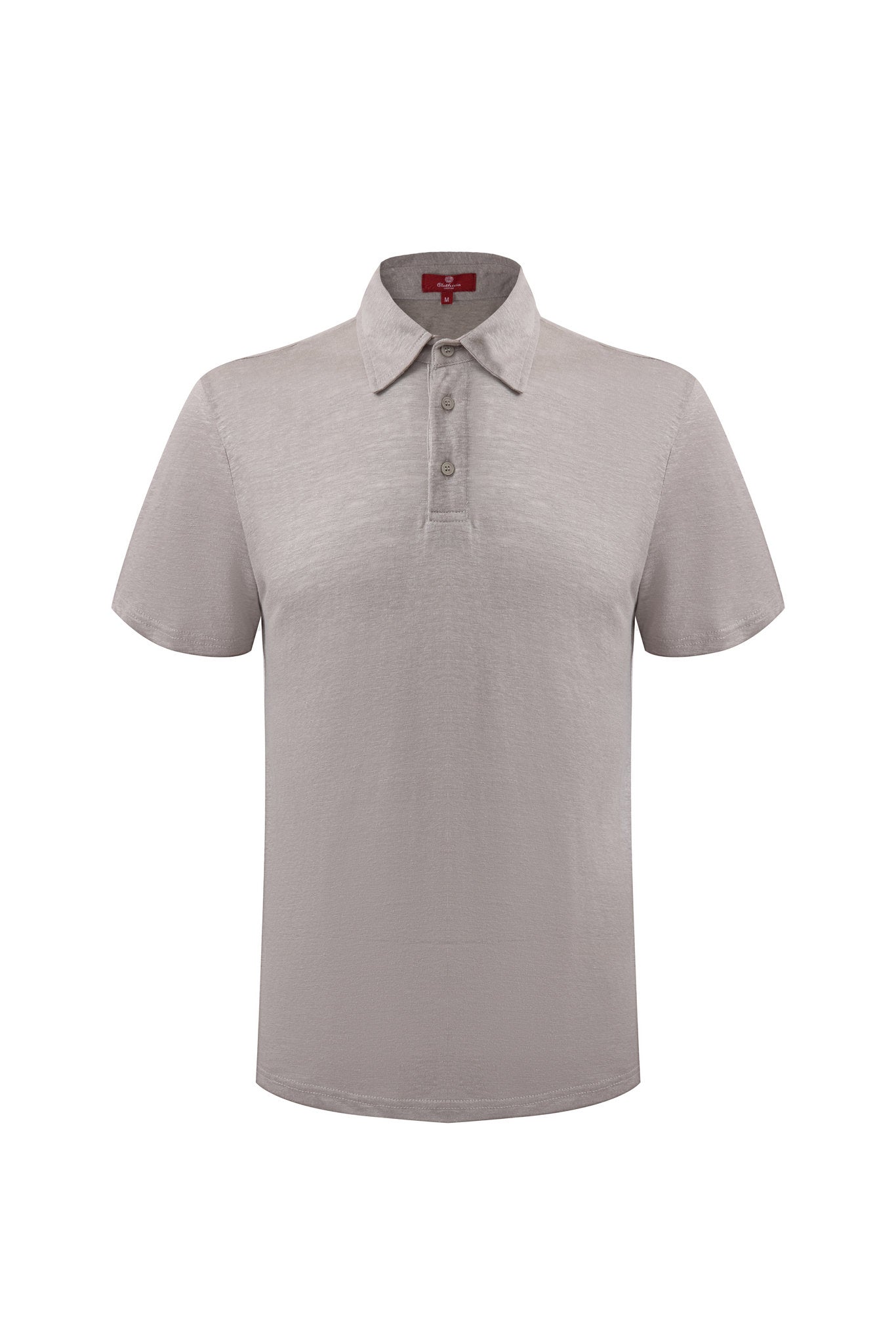 polo linen -Grey × Chino Short-Light-Grey — Combo Look