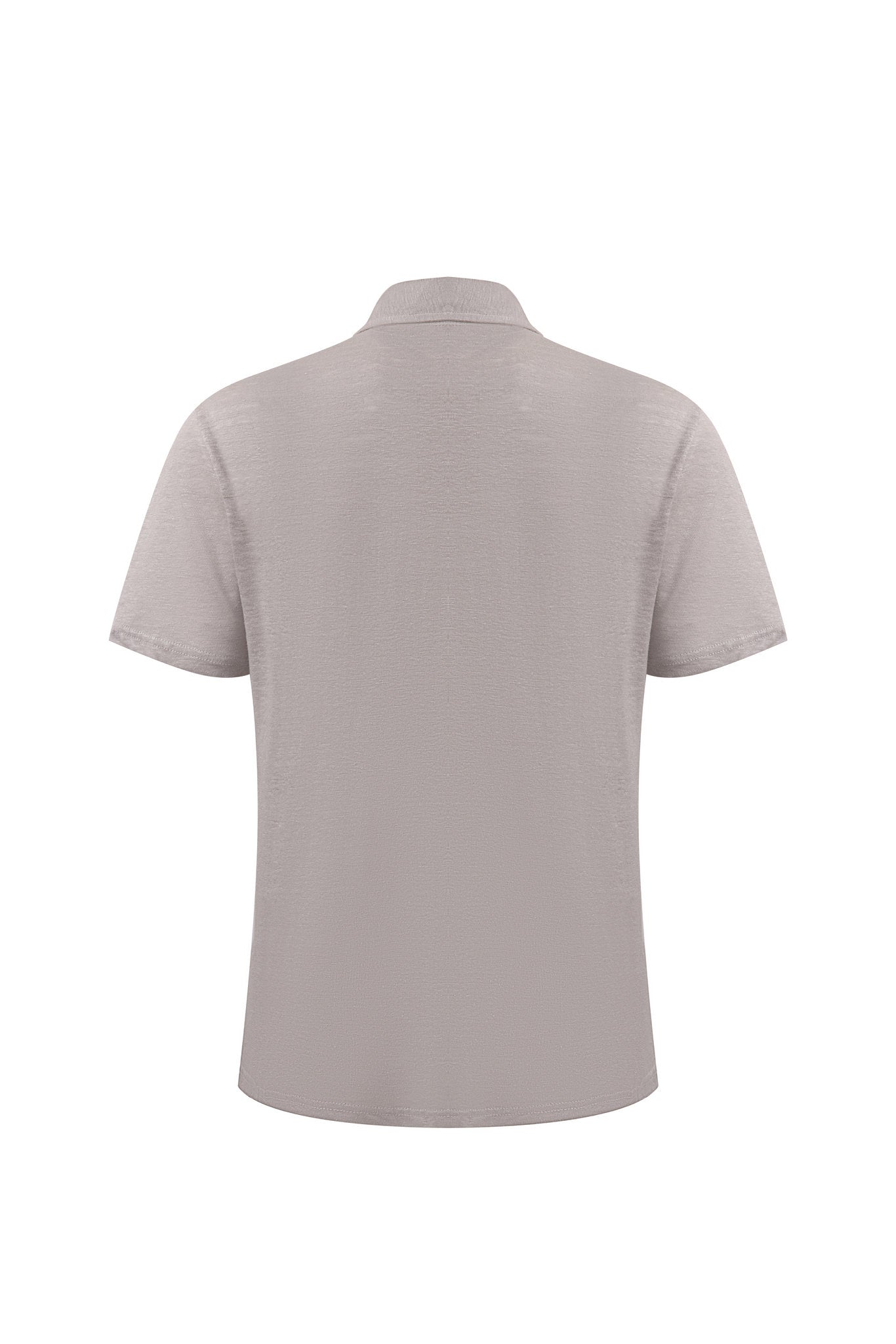 polo linen -Grey × Chino Short-Light-Grey — Combo Look