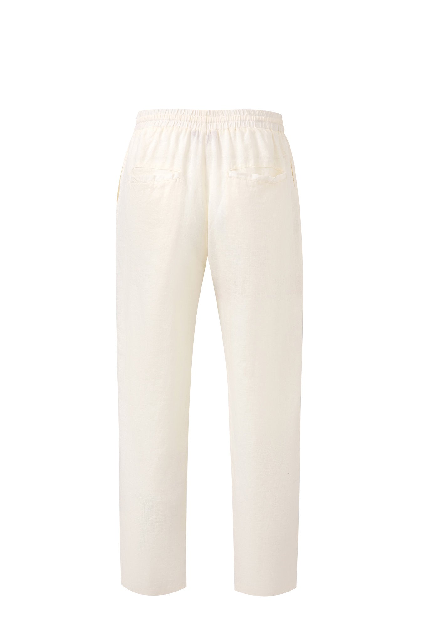 Towel Howell Long Sleeves-White × Linen Pants-Ivory — Combo Look