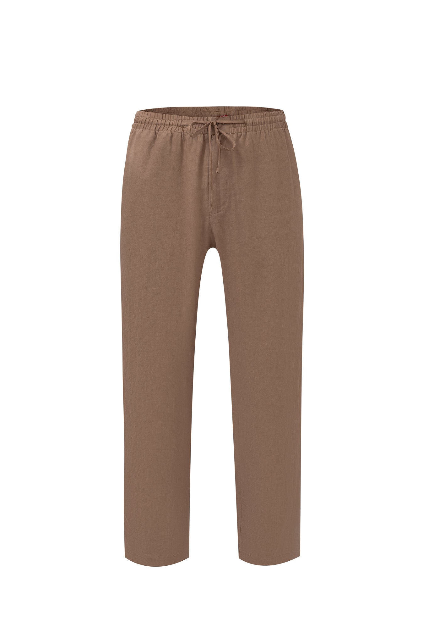 Linen Pants-Brown × Towel Polo-White — Combo Look