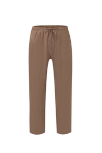 Linen Pants-Brown