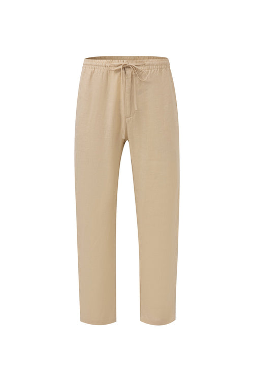 Linen Pants-Beige