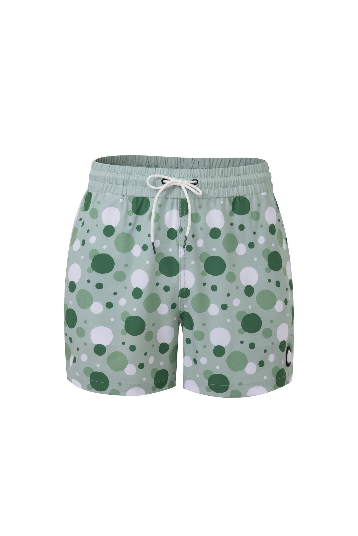 Bubble Swim Short -Green × Towel Hoodie-Beige — Combo Look