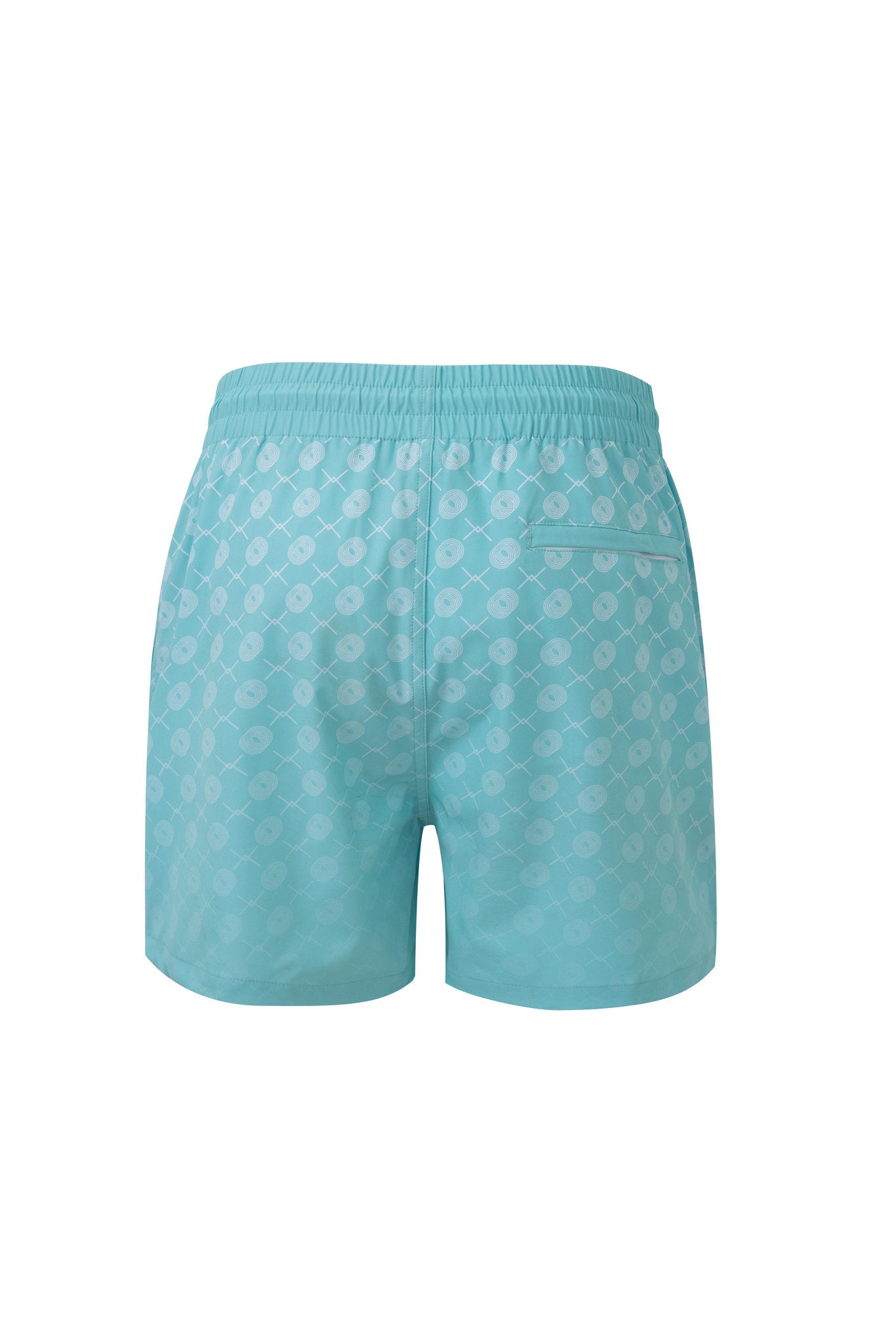 Signature Swim Shorts -Tiffany × Linen Short Sleeves-Ocean-Blue — Combo Look