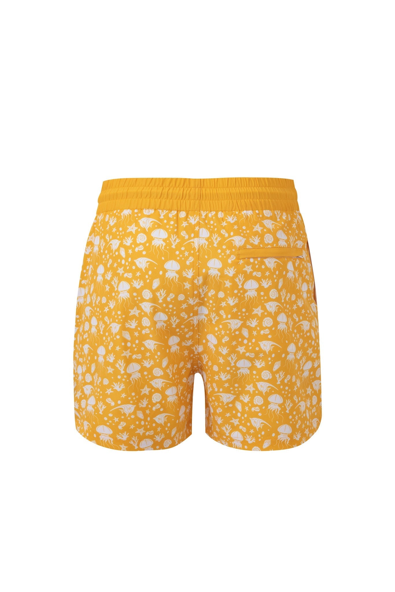 Creature Swim Shorts -Yellow × Linen Long Sleeves-Pink — Combo Look