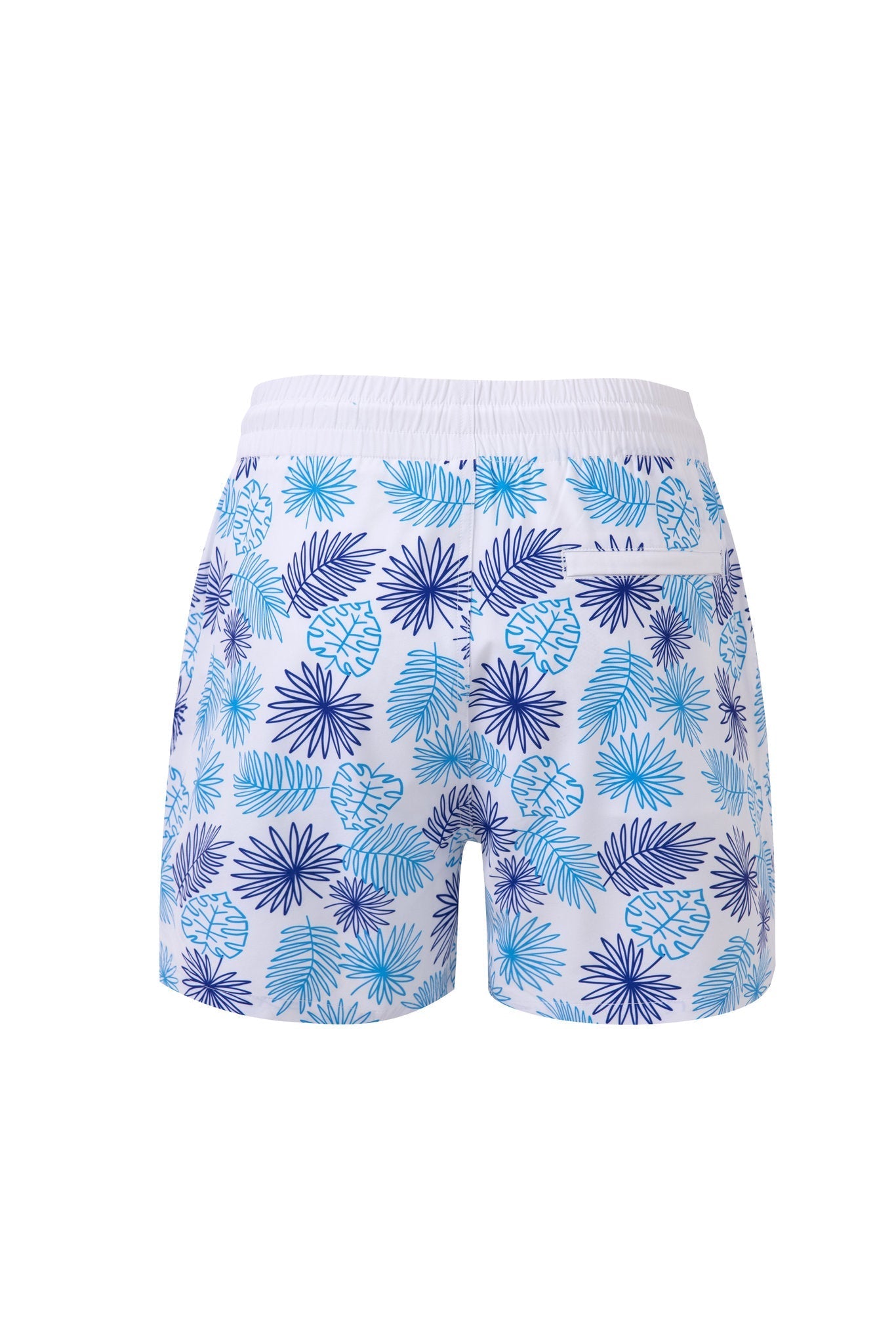Tropical Swim Short - White × Towel Hoodie-Beige — Combo Look
