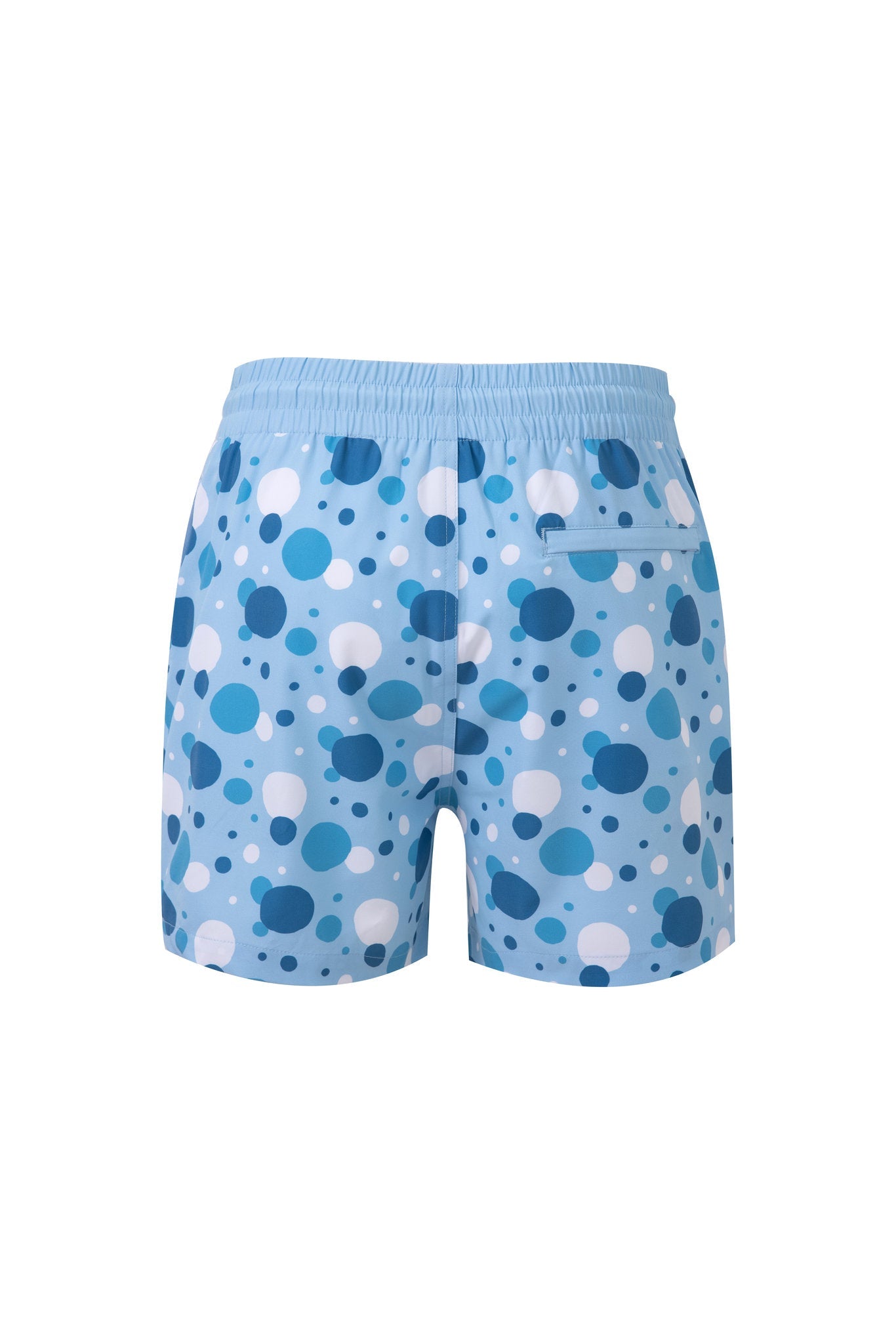 Bubble Swim Short -Light-Blue × linen short sleeves -Pink — Combo Look