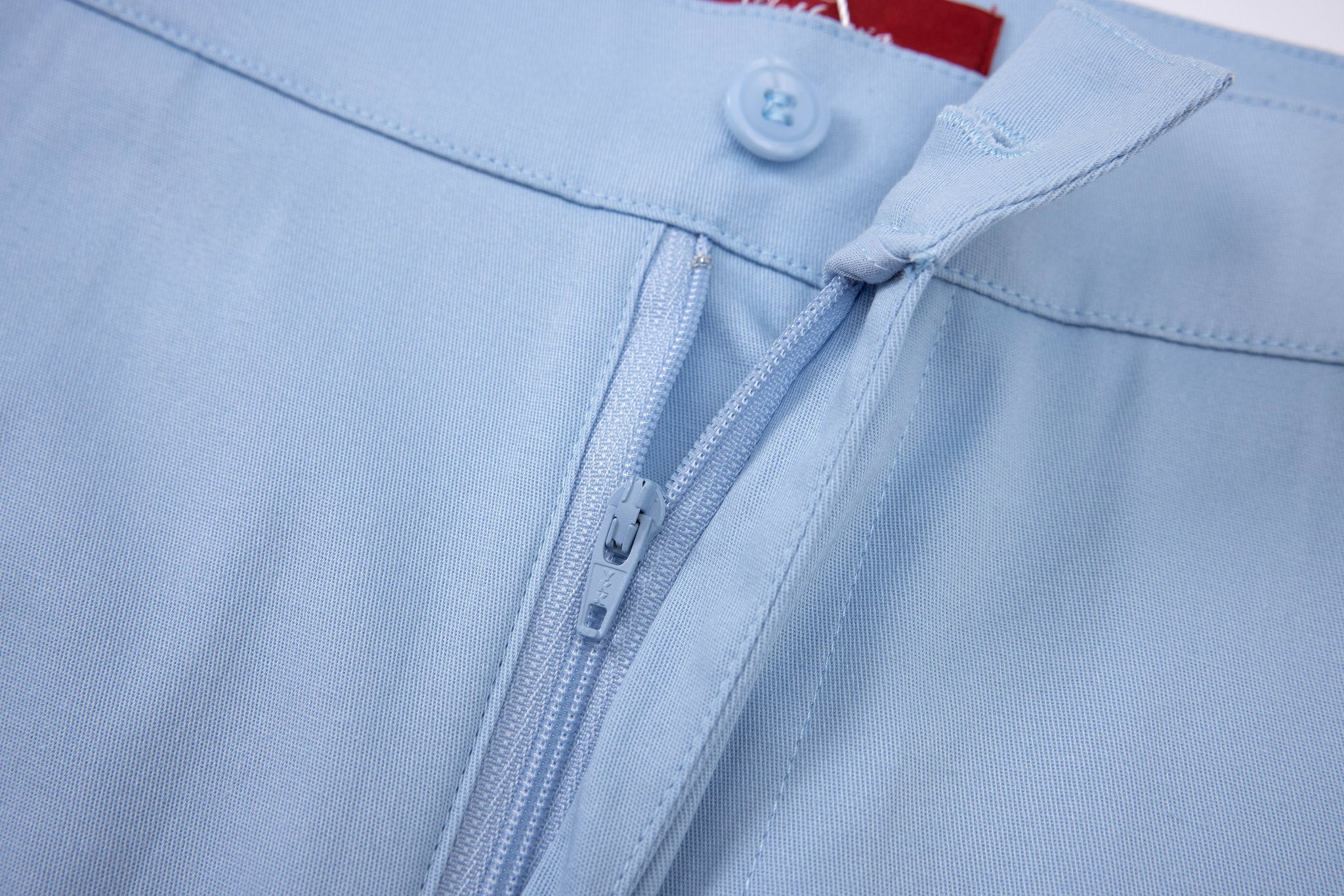 chino short -Baby-Blue × polo shirt -Ivory — Combo Look