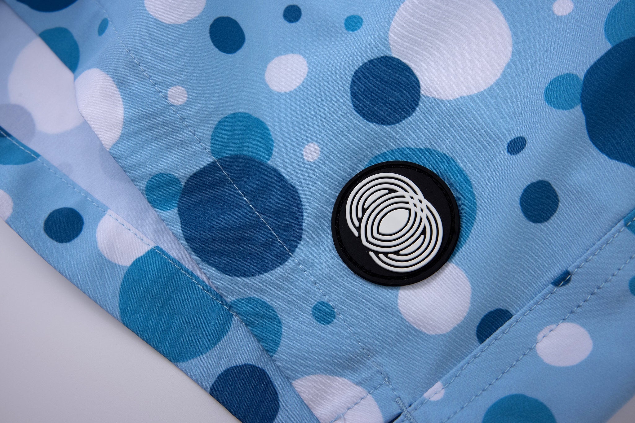 Bubble Swim Short -Light-Blue × linen short sleeves -Pink — Combo Look