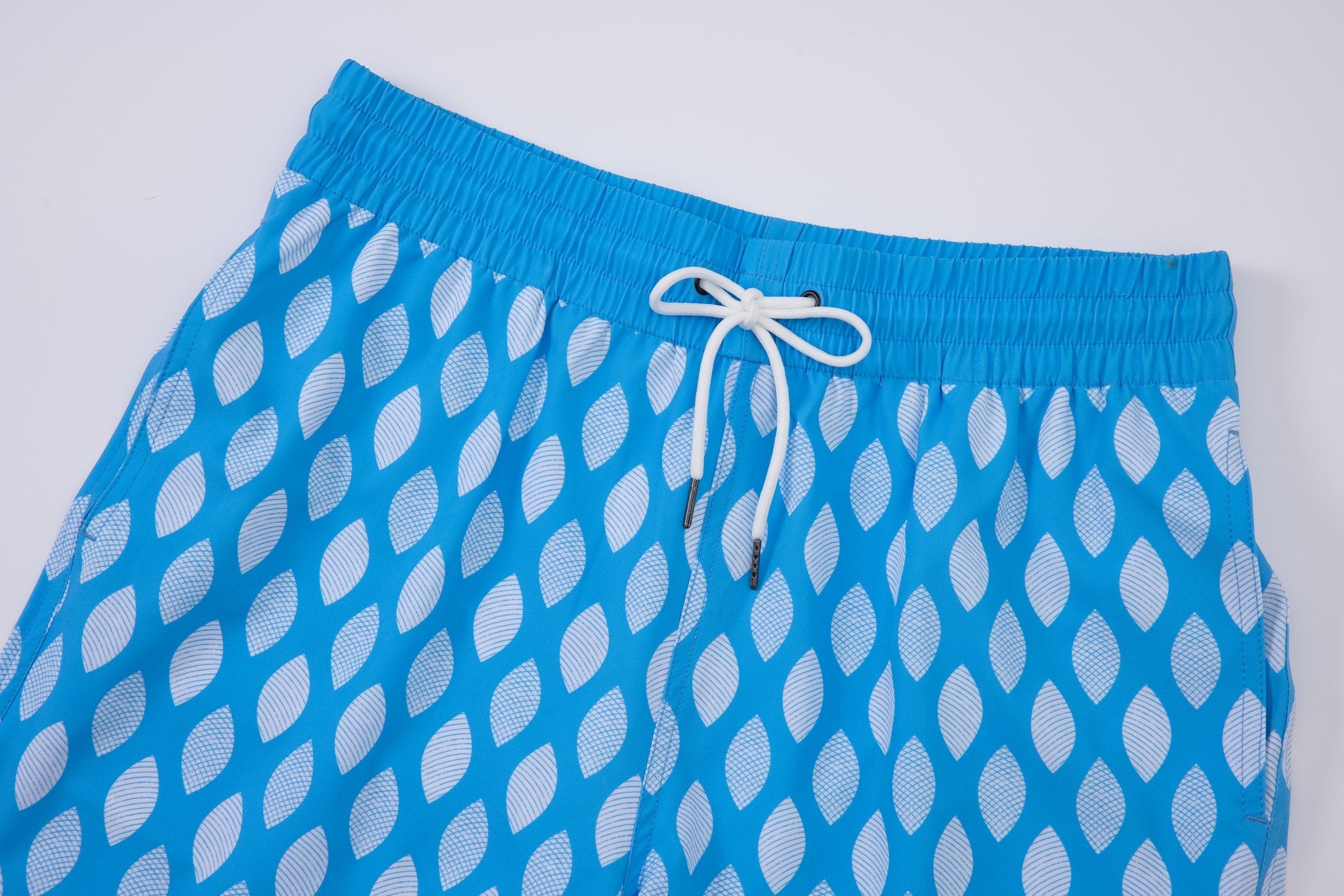 Azure Wave Swim Shorts -Skyblue × T-shirt-Wave-Rider — Combo Look