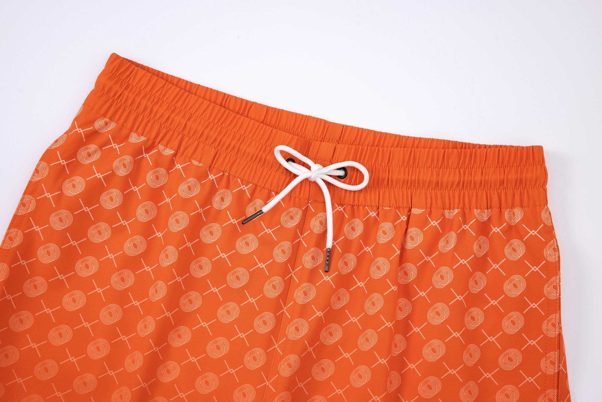 Signature Swim Shorts -Orange × Towel Hoodie-Baby-Blue — Combo Look