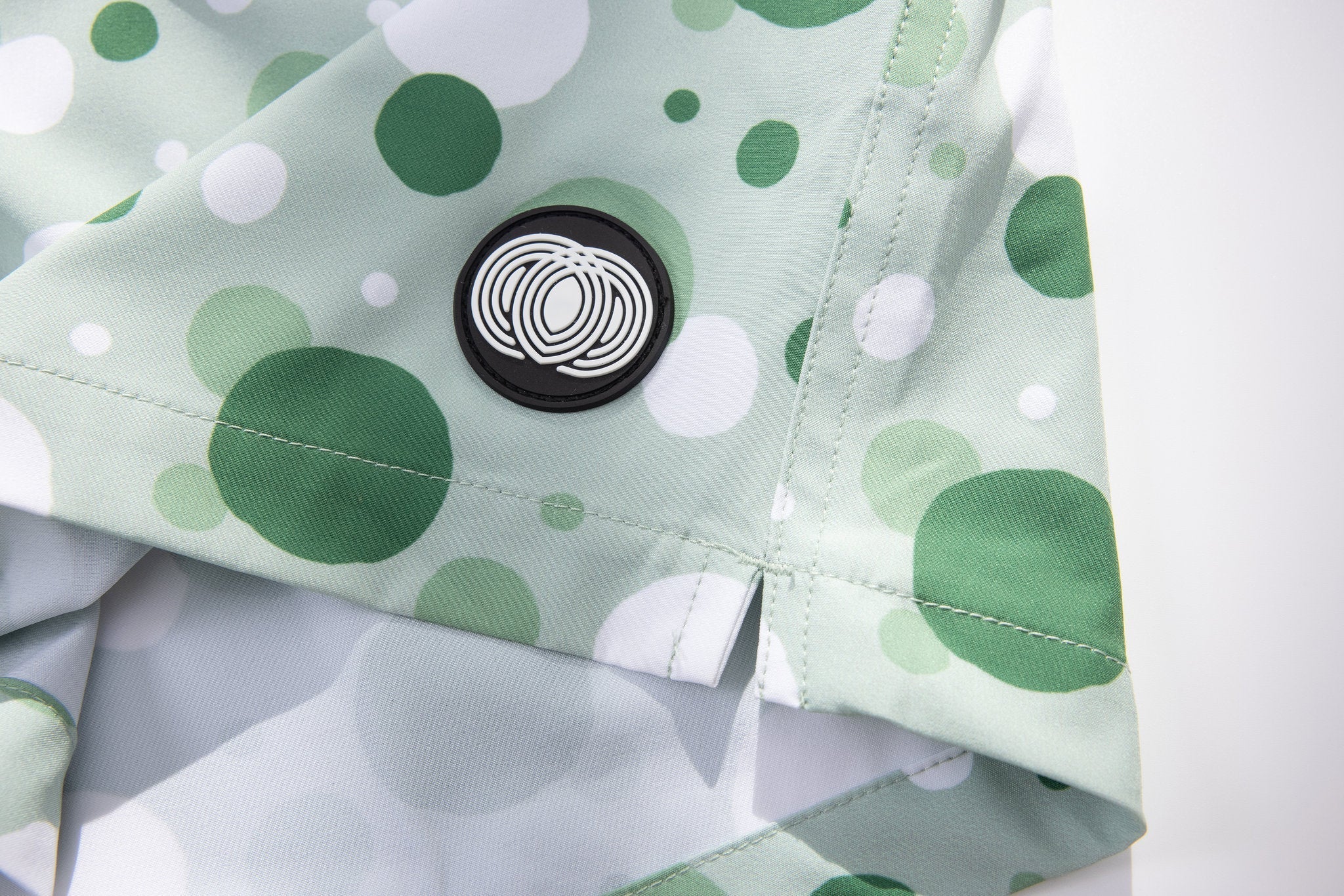 Bubble Swim Short -Green × Towel Hoodie-Beige — Combo Look