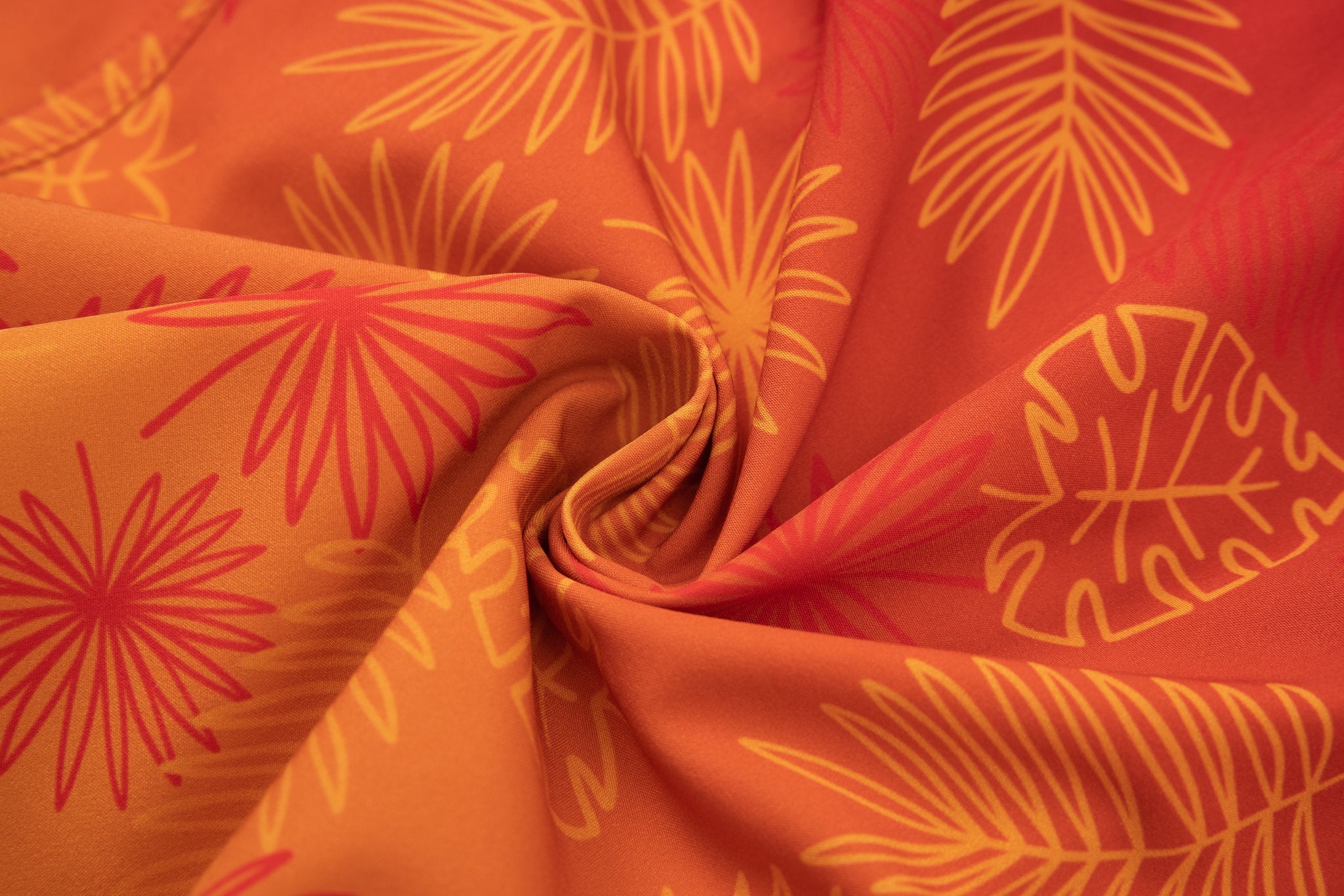 Tropical Swim Short -Orange-Red × Towel Hoodie-Baby-Blue — Combo Look