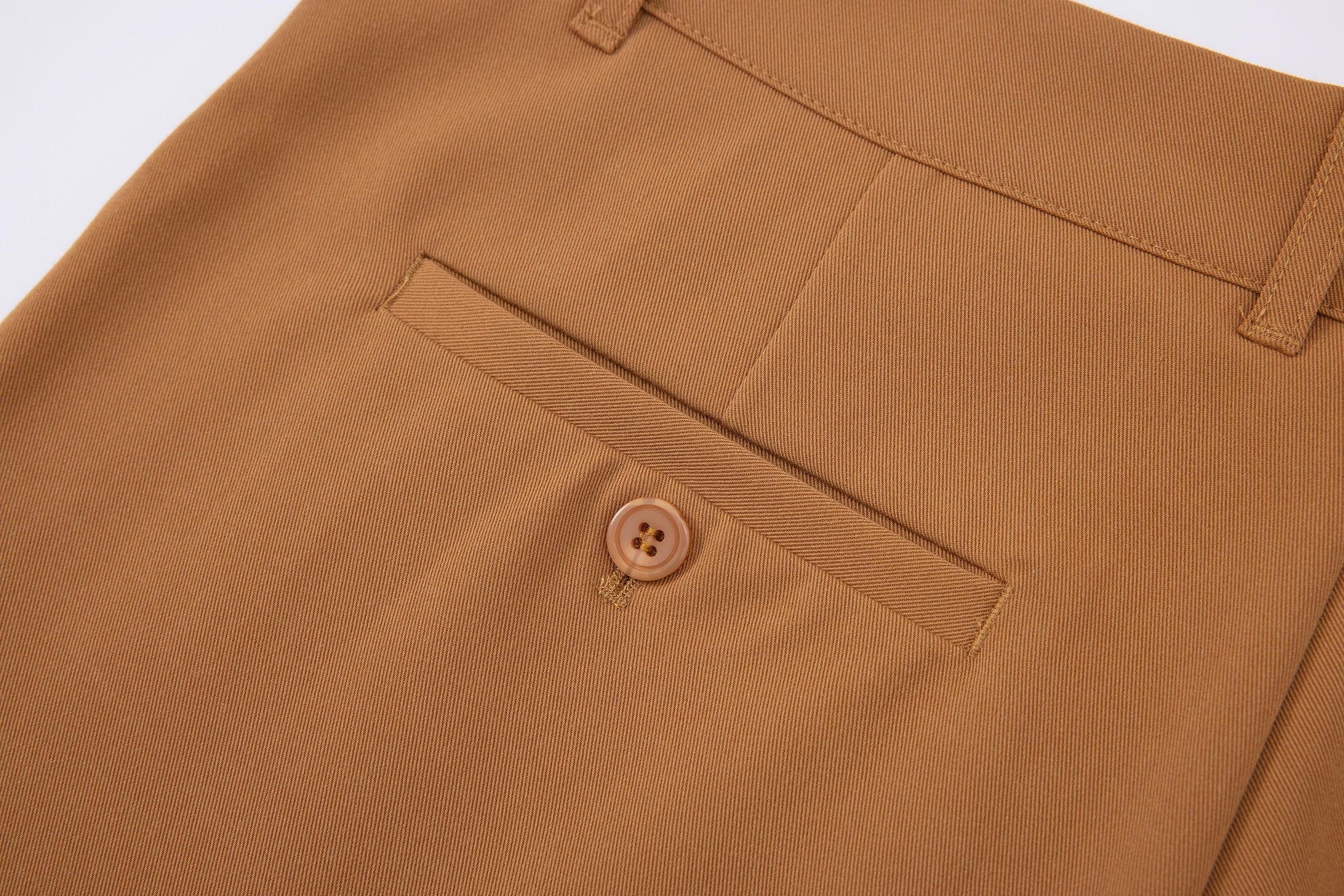Tailored  trousers -Brown × polo shirt -Ivory — Combo Look