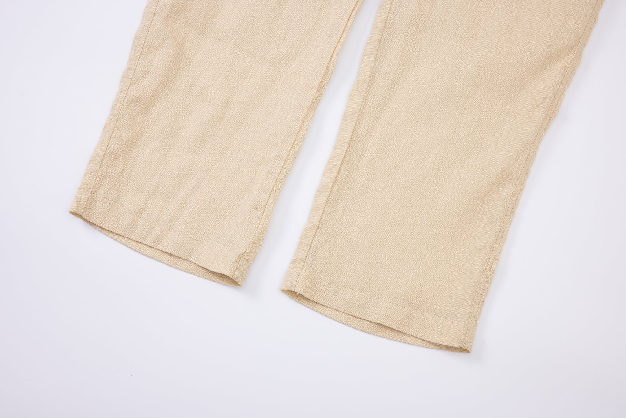 Linen Long Sleeves-Pastel-Mint × Linen Pants-Beige — Combo Look