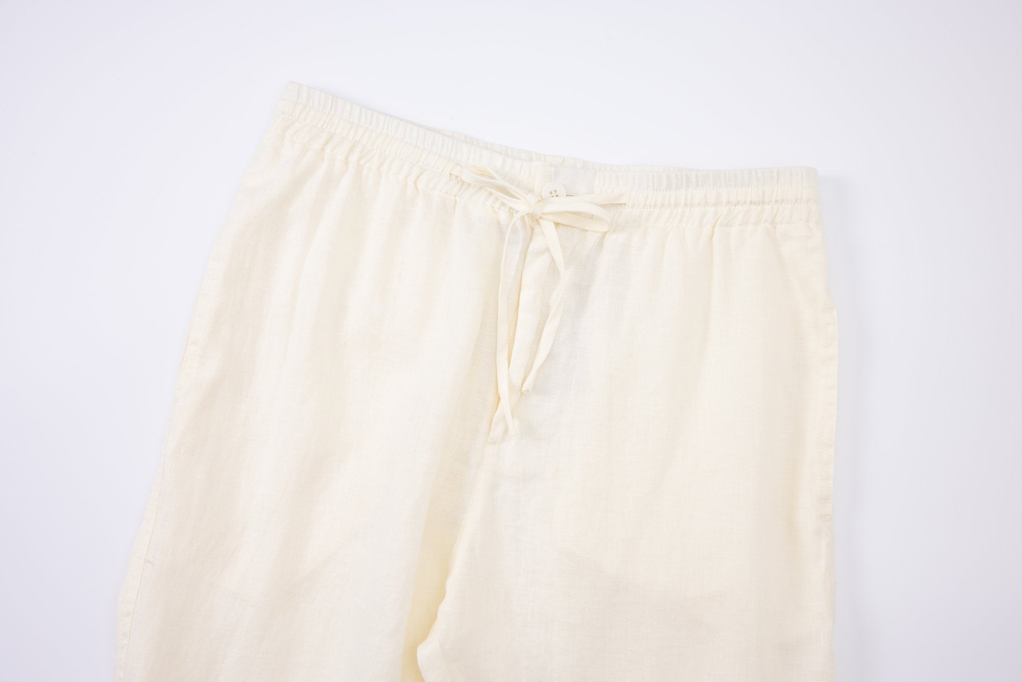 Linen Long Sleeves-Orange × Linen Pants-Ivory — Combo Look