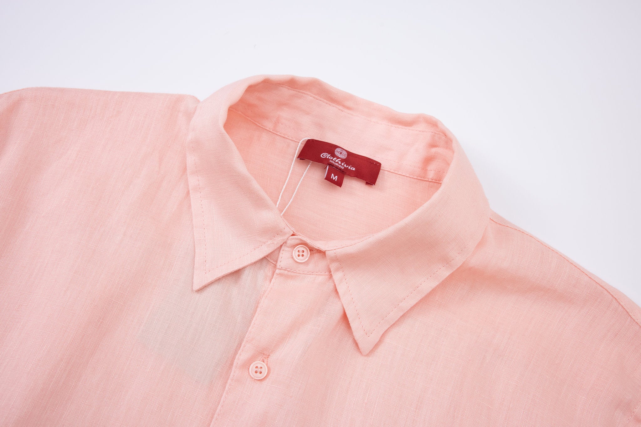 Bubble Swim Short -Light-Blue × linen short sleeves -Pink — Combo Look