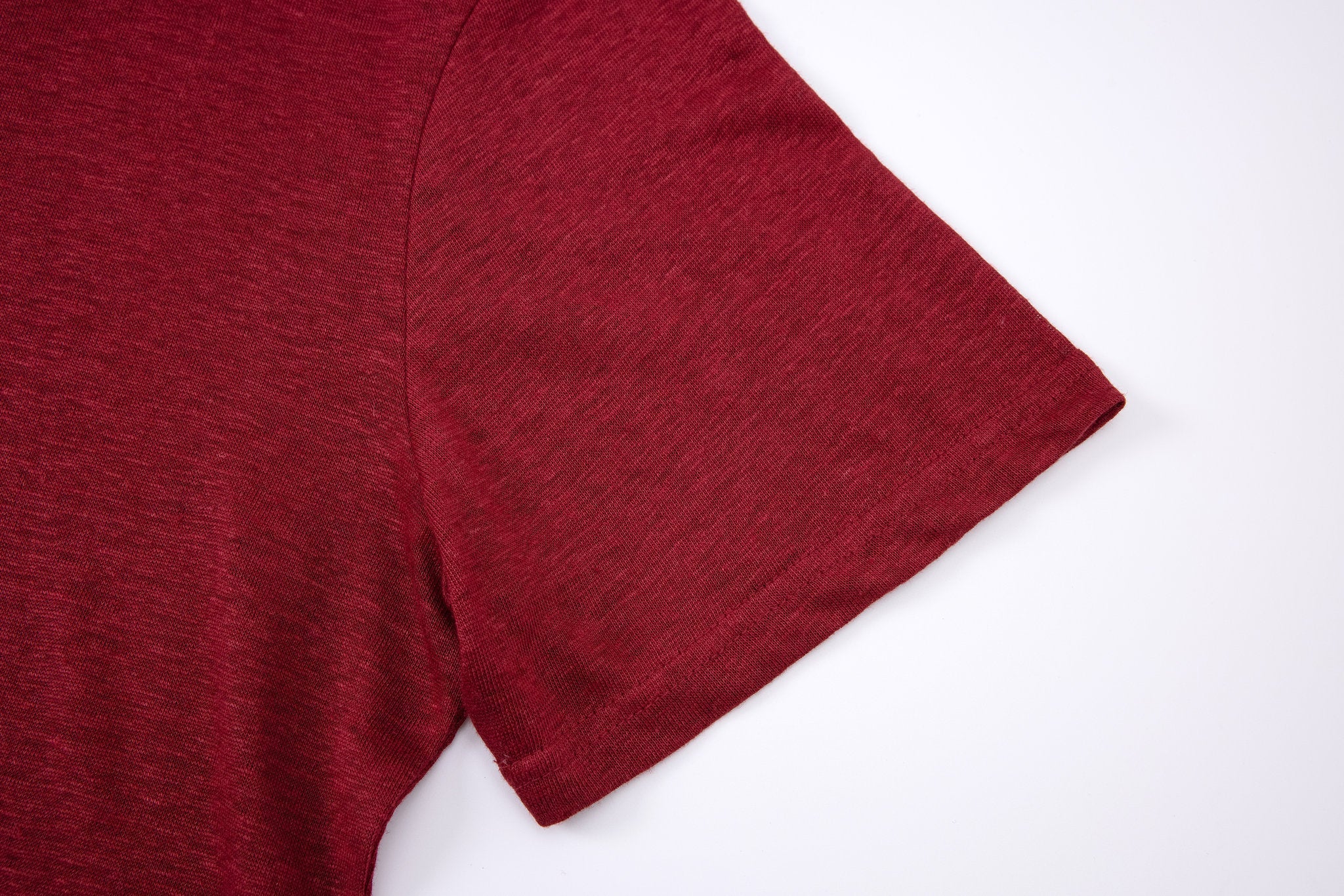 polo linen -Burgundy × Chino Short-Light-Grey — Combo Look